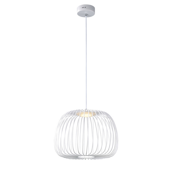 Et2 Cage 1-Light 15.75" Wide White Pendant Light E20573-WT